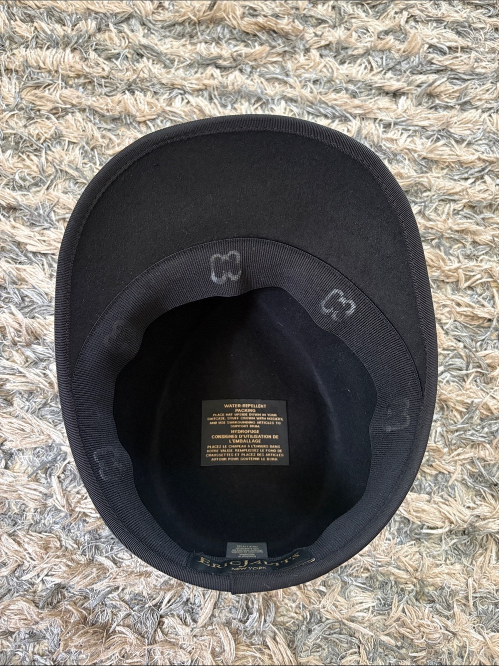 Eric Javits New York Black 100% Wool Water Repellent Newsboy Cap One Size - Picture 8 of 13